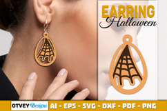 Halloween Earrings Lasercut | Halloween Jewelry Template Product Image 2