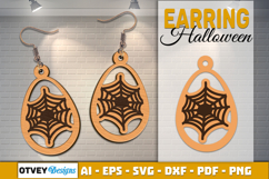 Halloween Earrings Lasercut | Halloween Jewelry Template Product Image 1