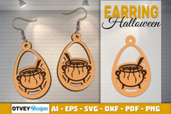Halloween Earrings Lasercut | Halloween Jewelry Template Product Image 2