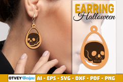 Halloween Earrings Lasercut | Halloween Jewelry Template Product Image 1