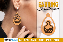Halloween Earrings Lasercut | Halloween Jewelry Template Product Image 2