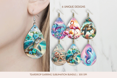 Beach Teardrop Earring PNG Sublimation Bundle Product Image 1