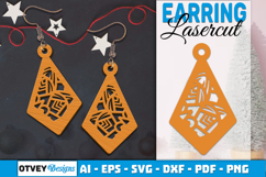 Mandala Earring Lasercut Product Image 1