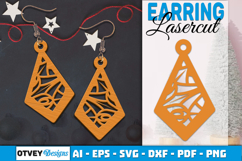 Mandala Earring Lasercut Product Image 1