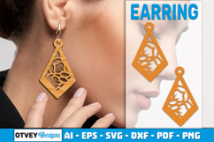 Mandala Earring Lasercut Product Image 1