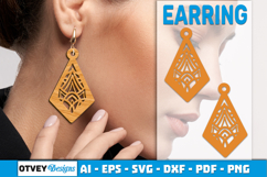 Mandala Earring Lasercut Product Image 1