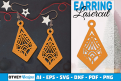 Mandala Earring Lasercut Product Image 2