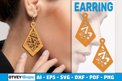 Mandala Earring Lasercut Product Image 1