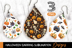 Halloween Earring SVG, Earring Sublimation Designs Product Image 1