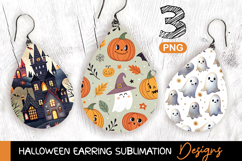 Halloween Earring Sublimation, Spooky Sublimation Designs Product Image 1