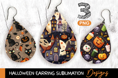 Halloween Earring Sublimation, Funny Earring Sublimation PNG Product Image 1