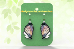 Butterfly Wing Earrings, Laser Cut Sublimation PNG Product Image 1