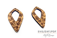 Flower Engraved Earrings Digital Download Product Image 4