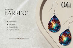 Disco Glam Teardrop Earring Sublimation Design Product Image 1