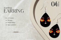 Scary Eyes Teardrop Earring Sublimation Design Product Image 1