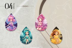 Cute Fairy Teardrop Earring Sublimation Design Product Image 2