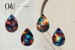 Disco Glam Teardrop Earring Sublimation Design Product Image 2