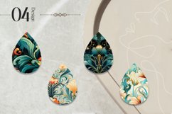 Art Nouveau Teardrop Earring Sublimation Design Product Image 2