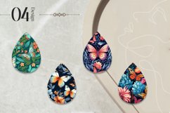 Butterflies Teardrop Earring Sublimation Design Product Image 2