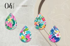 Colorful Beach Teardrop Earring Sublimation Design Product Image 1