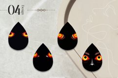 Scary Eyes Teardrop Earring Sublimation Design Product Image 2