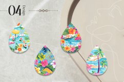 Colorful Beach Teardrop Earring Sublimation Design Product Image 2