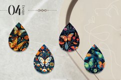 Butterflies Teardrop Earring Sublimation Design Product Image 2