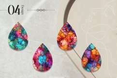 Alcohol Ink Teardrop Earring Sublimation Design Product Image 2