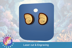 Beach Shell Stud Earrings | Laser Ready SVG for Earrings Product Image 1