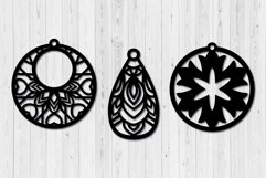 Floral Earring Template SVG Ai PDF Laser Cut File Bundle Product Image 5