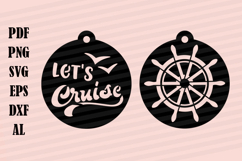 Circle earrings Let&#039;s cruise Wheel Summer cut files Template Product Image 1