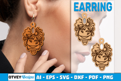 Earring Tropical Paradise SVG | Beach Sunset Laser Cut Product Image 2