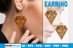Earring Tropical Paradise SVG | Beach Sunset Laser Cut Product Image 2