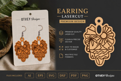 Earring Tropical Paradise SVG | Beach Sunset Laser Cut Product Image 1