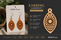 Earring Tropical Paradise SVG | Beach Sunset Laser Cut Product Image 1