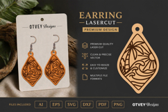Earring Tropical Paradise SVG | Beach Sunset Laser Cut Product Image 2