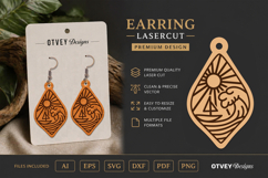 Earring Tropical Paradise SVG | Beach Sunset Laser Cut Product Image 2
