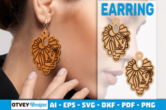 Earring Tropical Paradise SVG | Beach Sunset Laser Cut Product Image 2