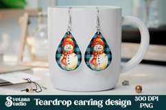 Christmas snowman earring bundle sublimation | Earring love Product Image 3