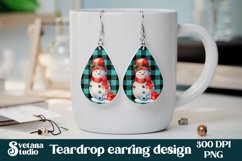 Christmas snowman earring sublimation