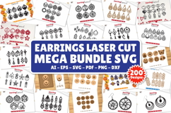 Earrings Laser Cut Mega Bundle SVG Product Image 1