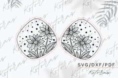 Flower Engraved Earrings Digital Download Product Image 5