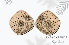 Flower Engraved Earrings Digital Download Product Image 4