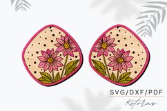 Flower Engraved Earrings Digital Download Product Image 3