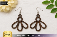 Minimal Petal Earrings SVG| Laser Cut Earrings Product Image 1