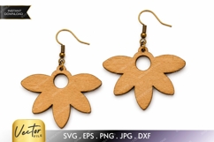 Boho Flower Earrings SVG| Laser Cut Earring Product Image 1