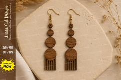 Boho Tassel Earrings Laser Cut SVG File boho earrings svg, Product Image 1