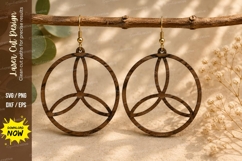 Celtic Circle Earrings Laser Cut SVG File celtic earrings sv Product Image 1