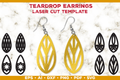 Teardrop Earrings Laser Cut SVG Template, Earring Designs Product Image 1