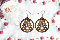 Christmas Earrings Laser Cut. Christmas Tree Laser Cut. Product Image 2